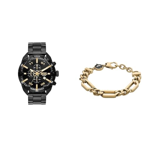 Diesel Herrenuhr Spiked und Armband, Edelstahl, Set im Sale