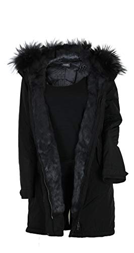 BASLER Damen Jacke Parka Finnracoon Rabbit schwarz Gr.38 im Sale