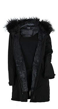 Thumbnail for BASLER Damen Jacke Parka Finnracoon Rabbit schwarz Gr.38 im Sale