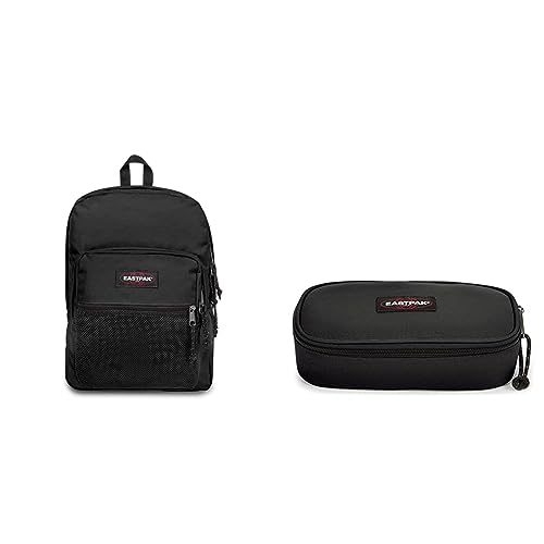 EASTPAK Pinnacle Rucksack, cm, L, Schwarz (Black) & Oval  Single Federmäppchen, 22 cm, Schwarz (Black) im Sale