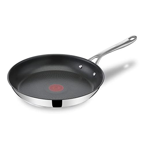 Tefal Jamie Oliver Cook's Direct On Frying Pan 28 cm, Non-Stick, Induction-Compatible, Oven-Safe, Stainless Steel, Riveted Handle, E3040644 on Sale