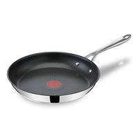 Thumbnail for Tefal Jamie Oliver Cook's Direct On Frying Pan 28 cm, Non-Stick, Induction-Compatible, Oven-Safe, Stainless Steel, Riveted Handle, E3040644 on Sale