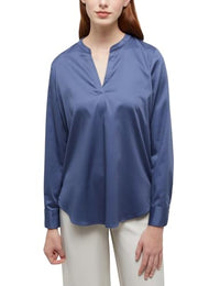 Thumbnail for ETERNA Damen Satin Shirt Loose FIT 1/1 Indigo 44_D_1/1 im Sale