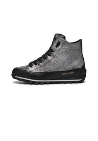 Thumbnail for Candice Cooper ankle-high sneakers in metallized leather, black 40 on sale