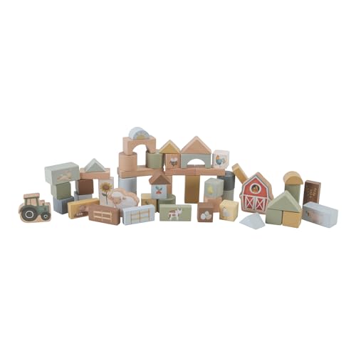 Little Dutch 7145 FSC Holz Bauklötze 50 Stück in Box grün - Little Farm im Sale