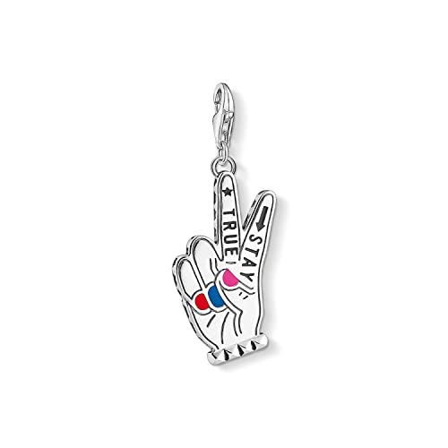 Thomas Sabo Damen Charm-Anhänger Stay True Charm Club 925 Sterling Silber 1752-007-7 im Sale