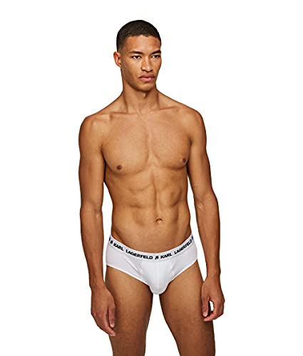 KARL LAGERFELD Herren Karl Lagerfeld Herren Slips Mit Logo (X3), Weiß, im Sale