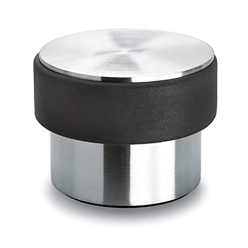 Blomus -STOP- Robuster Türstopper aus mattem Edelstahl, 2kg, mit Kratzschutz und Schutzrand aus Gummi, ideal für Zuhause und Büro, stilvolles Design (H / B / T: 7 x 9 x 9 cm, Edelstahl, 68306) im Sale
