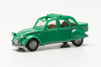 Thumbnail for herpa 027632-005 Modellauto Citroen 2 CV mit Queue, originalgetreu im Maßstab 1:87, Auto Modell für Diorama, Modellbau Sammlerstück, Deko Automodelle aus Kunststoff Miniaturmodell, signalgrün im Sale