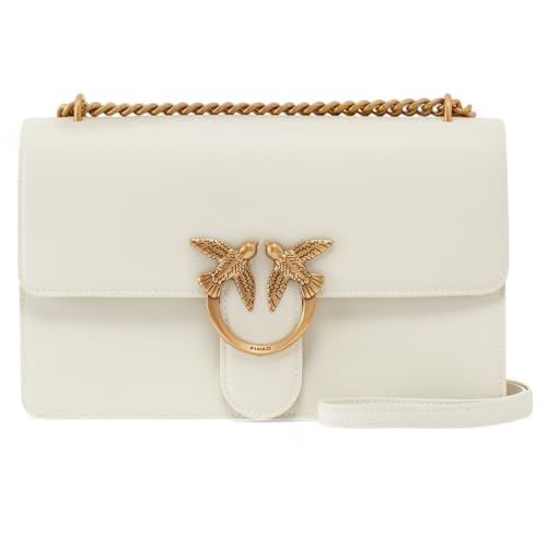 Pinko Women's Love One Classic Dc Calf Se Handbag, Z14q_Silk-Antique-Gold on Sale