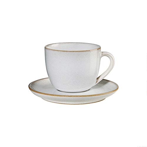 ASA Saisons Cappuccino Tasse mit Untertasse aus Steinzeug in der Farbe Nude 0,23l, Maße: 9cm x 9cm x 7,5cm, 27130107 im Sale