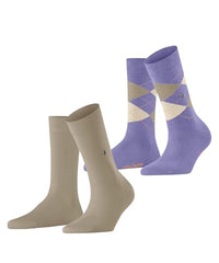 Thumbnail for Burlington Damen Socken Everyday X-Mas Multipack W So Baumwolle gemustert 2 Paar, Mehrfarbig Beige Lilac 0060, 36-41 im Sale