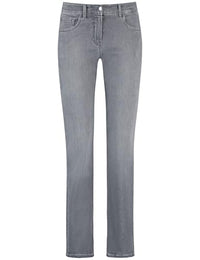 Thumbnail for GERRY WEBER Damen SOL:INE BEST4ME Freizeithose, Grey Denim mit use, 52 im Sale