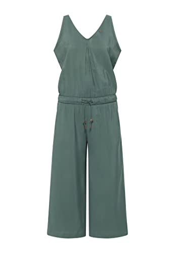 Ragwear SUKY Damen Frauen Jumpsuit kurz,Overall,kurz,kurzarm,modisch,Rückenausschnitt,Grün, im Sale