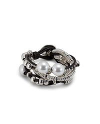 Thumbnail for Uno de 50 Damen-Armband Leder Metal Mix Silber Poliert PUL0578MT im Sale