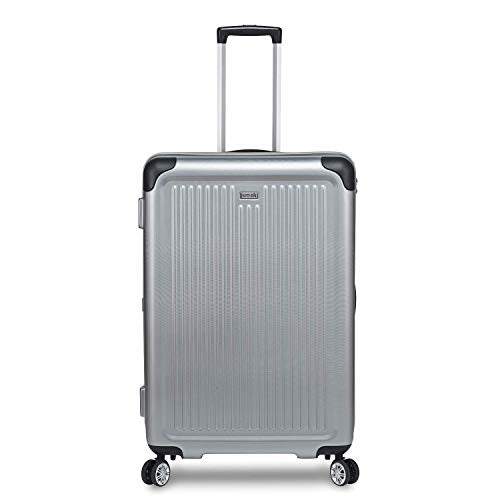 Stratic Stripe Hartschalen-Koffer Trolley Reisekoffer Handgepäck Rollkoffer mit TSA-Schloss 4 Rollen besonders leicht und leise, S, Silver im Sale