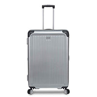 Thumbnail for Stratic Stripe Hartschalen-Koffer Trolley Reisekoffer Handgepäck Rollkoffer mit TSA-Schloss 4 Rollen besonders leicht und leise, S, Silver im Sale