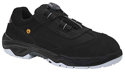 ELTEN Sicherheitsschuhe DUSTIN BOA Low ESD S3, Herren, Leder/Textil, Stahlkappe, leicht, sportlich, Schwarz, im Sale