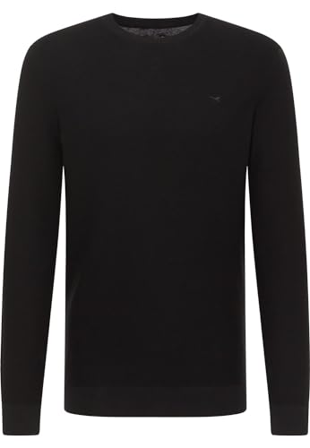 MUSTANG Herren Rundhals Pullover Elliot - Regular Fit - 6XL Blau Schwarz, im Sale