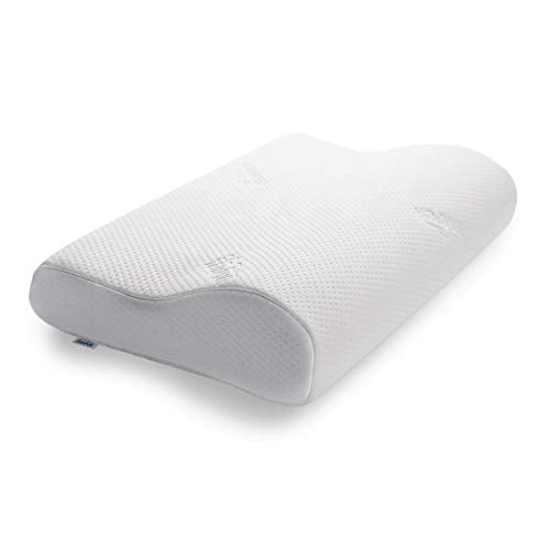 TEMPUR Original Schlafkissen Memory Foam, ergonomisches Nackenstützkissen für Seiten- und Rückenschläfer, Liegefühl fest, (50 x 31 x 10/7 cm), Weiß im Sale