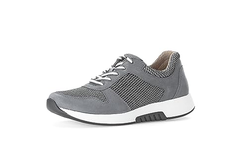 Gabor Damen Low-Top Sneaker, Frauen Halbschuhe,Wechselfußbett,schnürschuhe,Plateausohle,straßenschuhe,nightbl.(S.w/blau),40 im Sale