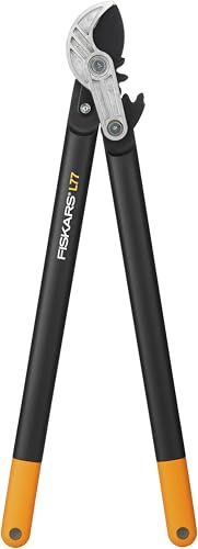 Thumbnail for Fiskars PowerGear Amboss-Getriebeastschere für trockenes und hartes Holz, Antihaftbeschichtet, Gehärteter Präzisionsstahl, Länge: 39 cm, Schwarz/Orange, L31, 1000581 im Sale