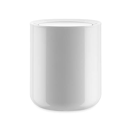 Alessi PL10 W Birillo Abfallkorb, weiß, 18, 5 x 18, 5 x 21 cm im Sale
