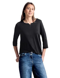 Thumbnail for Cecil Damen 313172 Fenja T Shirt, Schwarz (Black),  EU im Sale