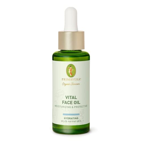 PRIMAVERA Vital Face Oil - Moisturizing & Protective 30 ml - Naturkosmetik - Gesichtsöl für normale bis trockene Haut - Superfood für die Haut, nährt und vitalisiert - vegan im Sale