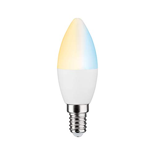Paulmann 50126 LED Lampe Kerze Smart Home Zigbee Tunable White 5 Watt dimmbar Energiesparlampe Matt Beleuchtung Lampen 2700 K E14 im Sale