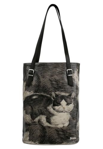 DOGO Vegane Damen Schultertaschen Umhängetaschen Tall Bag - Curious Eyes im Sale