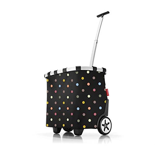 reisenthel carrycruiser in Dots – Portable shopping trolley with sturdy aluminum frame, shoulder strap, and removable mesh inner pocket – Made of water-repellent material on sale