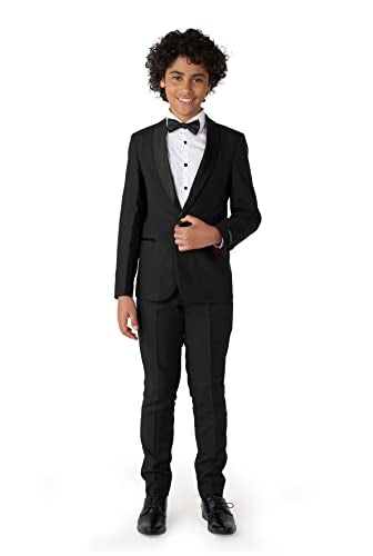 OppoSuits Formelles Outfit für Teens- Premium Tuxedo Anzug - Tailliertes Outfit - Rot und Schwarz - Inklusive Blazer, Hose und Fliege im Sale