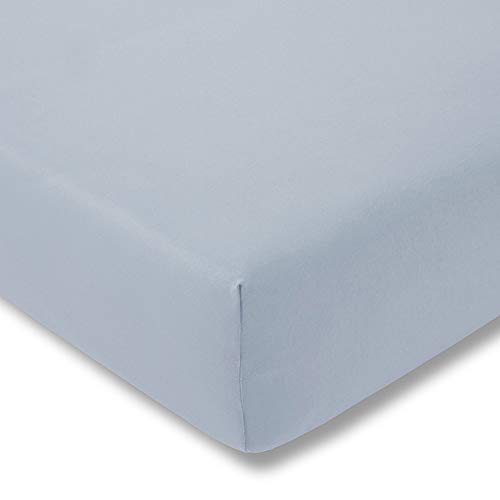 ESTELLA Spannbetttuch Zwirnjersey | Wolke | 200x200 cm | passend für Matratzen 180-200 cm (Breite) x 200-220 cm (Länge) | trocknerfest und bügelfrei | 100% Baumwolle | 97% Baumwolle 3% Elastan im Sale
