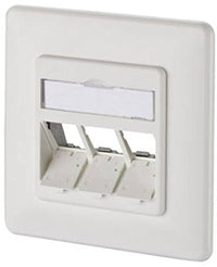 Thumbnail for METZ CONNECT Keystone Anschlussdose UP 3 Port unbestückt reinweiß im Sale