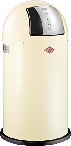 Wesco 175 831 Pushboy waste bin 50 liters almond 40 x 40 x 75.5 cm (L/W/H), stainless steel