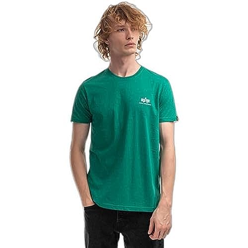 Alpha Industries Herren Basic T Small Logo T-Shirt, Blickdicht, White, im Sale