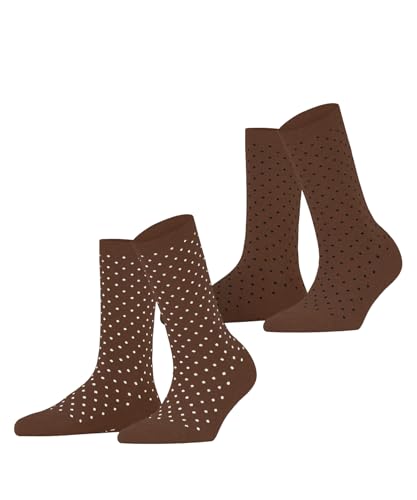 ESPRIT Damen Socken Fine Dot Multipack W So Baumwolle gemustert 2 Paar, Blau Blue Fog 6850, 39-42 im Sale