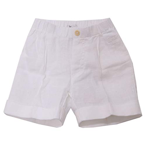Il Gufo 1344AD bermuda bimbo BOY lino linen white shorts kids [9 MONTHS] on sale