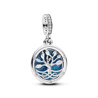 Thumbnail for Pandora Moments Im Dunkeln Leuchtender Unendlichkeitsbaum Doppelter Charm-Anhänger aus Sterling Silber mit Zirkonia, Kompatibel Moments und ME Armbänder, 793599C01 im Sale