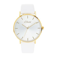 Thumbnail for s.Oliver Armbanduhr Damen Quarzuhr Analog, mit Leder Armband, Gelb, 3 bar Wasserdicht, Kommt in Uhren Geschenk Box, im Sale