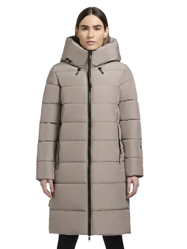 khujo women's coat quilted coat hood long winter jacket Jilias warm (toffee, M) on sale