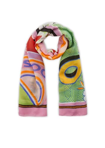 CODELLO 51S0032 Printed Scarf Recycled Polyester Snoopy Tuch 100X180C im Sale
