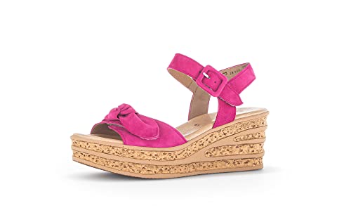 Gabor women's wedge sandals, women's sandals, best fitting, casual shoes, open shoes, beach shoes, wedge sandals, wedge heel, pink, 40 on sale