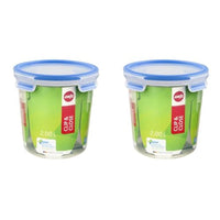 Thumbnail for Emsa 508553 Clip & Close Frischhaltedose | Rund | 2,0 Liter | Clip-Verschluss | Kunststoff | Transparent/Blau, 1 Stück (2er Pack) im Sale