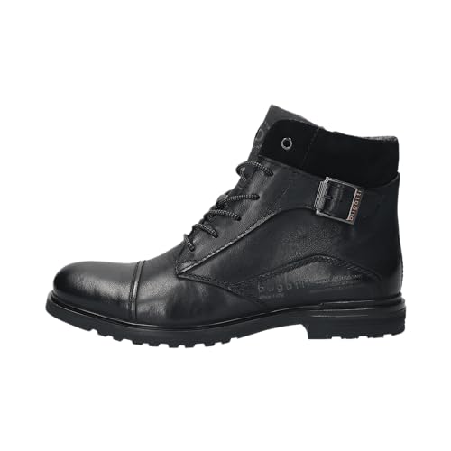 bugatti Herren Schnürstiefel, Männer Stiefel,uebergangsstiefel,uebergangsschuhe,schnürboots,halbstiefel,schnürung,schwarz (1000),44 im Sale