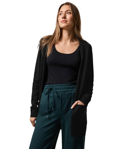 CECIL Damen B253785 Offener Cardigan, Black, im Sale