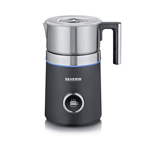 SEVERIN SPUMA 700 Plus induction milk frother, 13 programs, OLED display, LED light ring with status indicator, easy cleaning, barista spout, brushed stainless steel, black, SM 3587 on sale