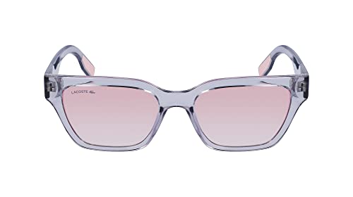 Lacoste Women's Sunglasses L6002S - Light Gray with Gradient Rose Flash Lens on sale