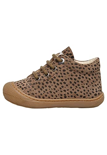 Naturino Lauflernschuhe aus Veloursleder mit Leoparden, Tabak 24 im Sale